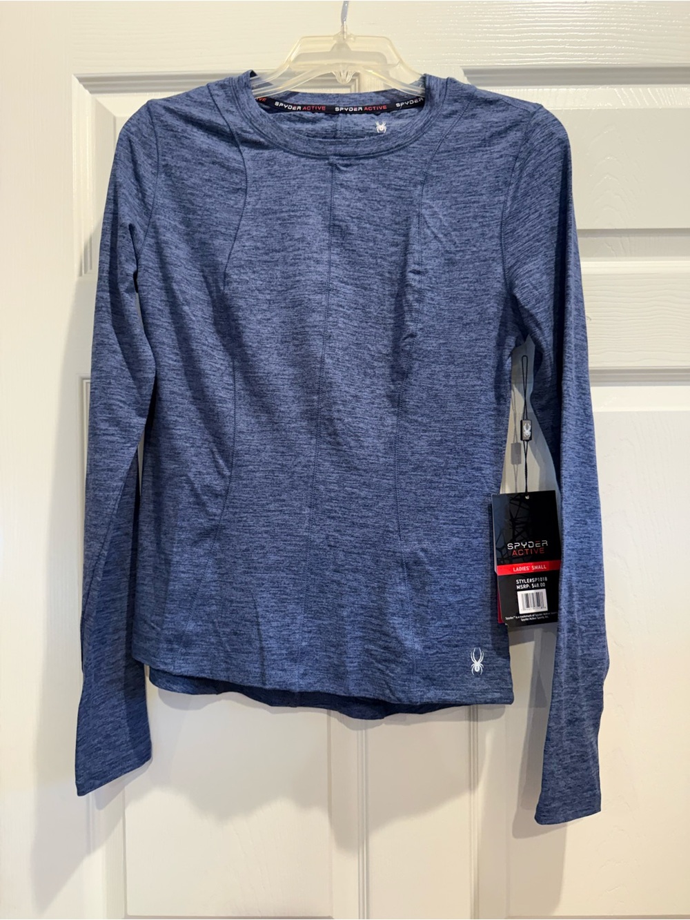 Spyder Active Heather Blue Marled Long Sleeve Top